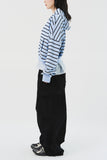 (W) Mush Striped Zip Hoodie