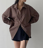 Autumn Tartan Check Overfit Shirt
