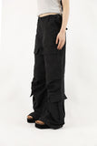 Nylon zipper open pants