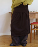 Shirring drop banding skirt