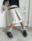 SNAP WRAP SOLID PLEATS SKIRT
