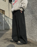 Side tuck wide pants