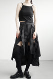 Lucky Back Slit Unbalanced Sleeveless