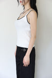 Wave sleeveless cardigan set