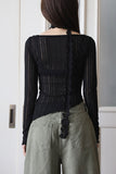 Holic See-Through Scarf Tee