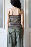 Two-tone ethnic sleeveless top