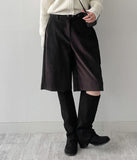 Eyelet Corduroy Bermuda Pants