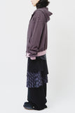 Poen Striped Pigment Zip Hoodie