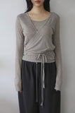 Mute Layered Wrap Tee