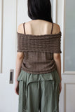 Miller Net Off-Shoulder Top