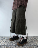Strap Cargo Maxi Bermuda Pants
