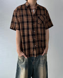 [Plan] Molly Check Half Shirt