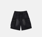 Sand Washed Bermuda Cargo Denim