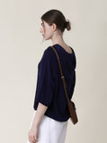 [Premium] Whole Garment Brule Hood Short Sleeve Knit