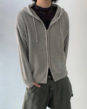 Pigment Over Hood Knit Zip-Up