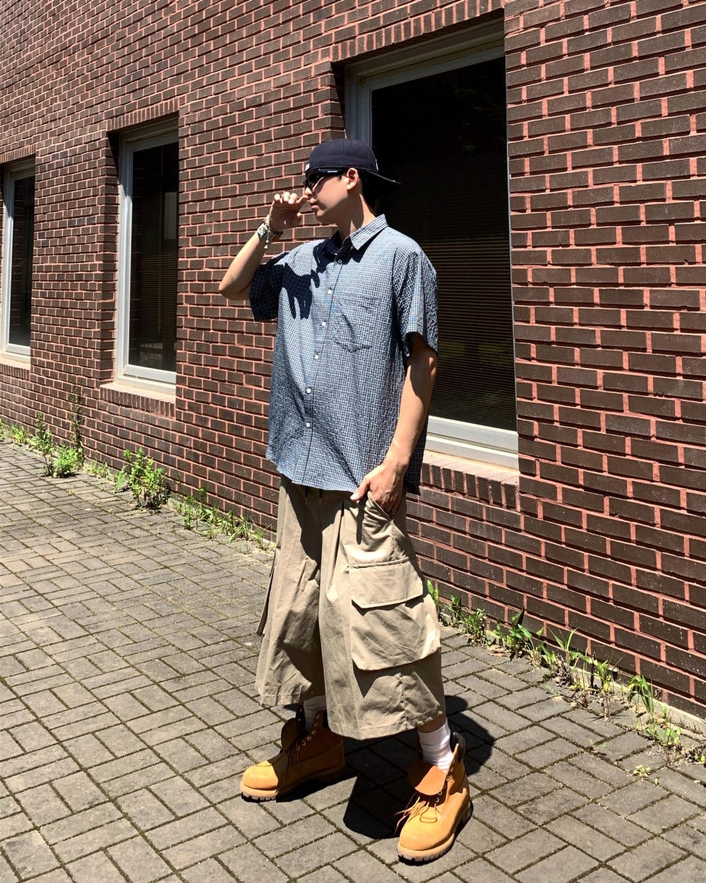 【KOOLOSET】Bolt Check Short Sleeve Shirt KOOLOSET (クロゼット) - ボルトチェック半袖シャツ / Bolt