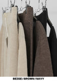 [Premium] Whole Garment Suare Knit Set-up Top
