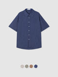 Soy Linen Check Short Sleeve Shirt