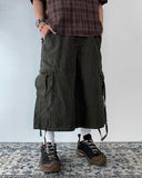Strap Cargo Maxi Bermuda Pants
