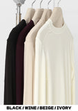 [Premium] Pudding Wool Silk Layered Long Sleeve T-shirt