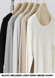 [Premium] Dove Slim U-Neck Long Sleeve Tee