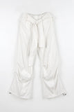 Tie Wrap Pintuck Pants