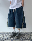 Western Tassel Line Bermuda Denim