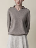 [Premium] Day Whole Garment Collar Neck Knit