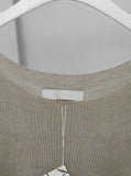 [Premium] Whole Garment Suare Knit Set-up Top