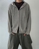 Pigment Over Hood Knit Zip-Up