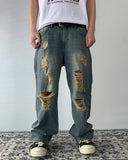 Western Slim Wide Damage Denim