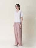 [Premium] Whole Garment Modern V-neck Short Sleeve Knit