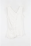 Hash ruffle shirring sleeveless