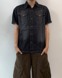 Flick Dart Denim Short Sleeve Shirt