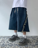 Western Tassel Line Bermuda Denim