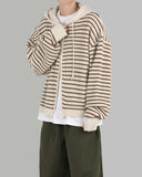 Marlon hood knit zip up