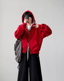 Bonded Crop Hood Zip-Up