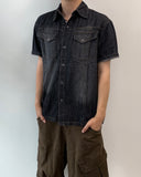 Flick Dart Denim Short Sleeve Shirt