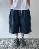 Western Tassel Line Bermuda Denim