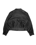 LEATHER BIKE BUTTON JACKET