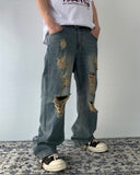 Western Slim Wide Damage Denim