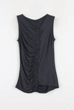 Hash ruffle shirring sleeveless