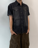 Flick Dart Denim Short Sleeve Shirt