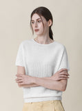 [Premium] Whole Garment Linne Round Short Sleeve Knit
