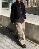 Curved Incision Cargo Pants