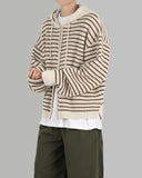 Marlon hood knit zip up