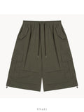Button Cargo Pocket Bermuda Pants