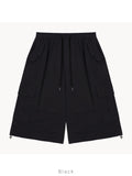 Button Cargo Pocket Bermuda Pants