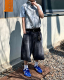 Maxi Washed Bermuda Denim