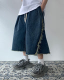Western Tassel Line Bermuda Denim
